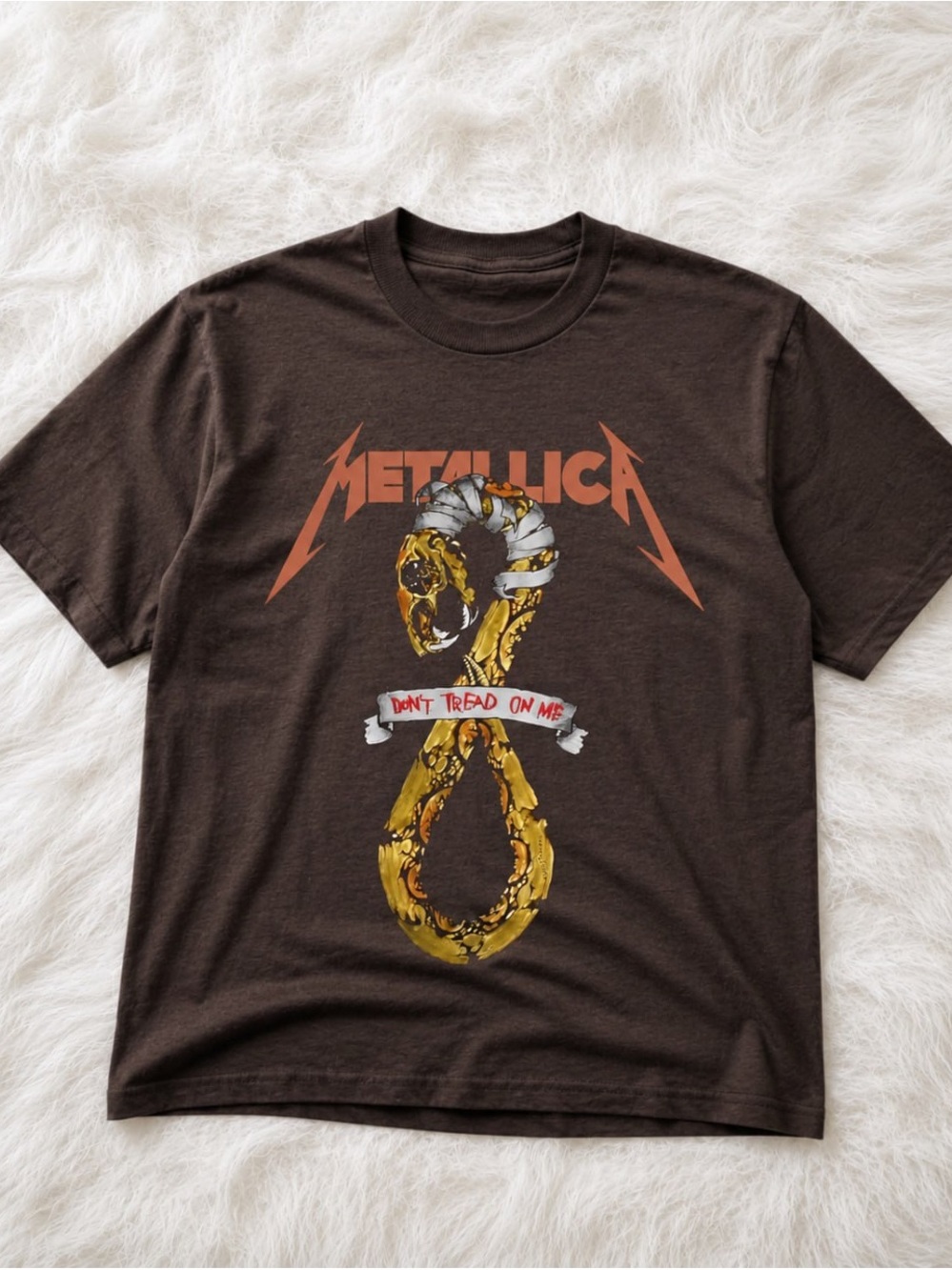 Gildan Brown Metallica 'Don't Tread On Me' Graphic Tee